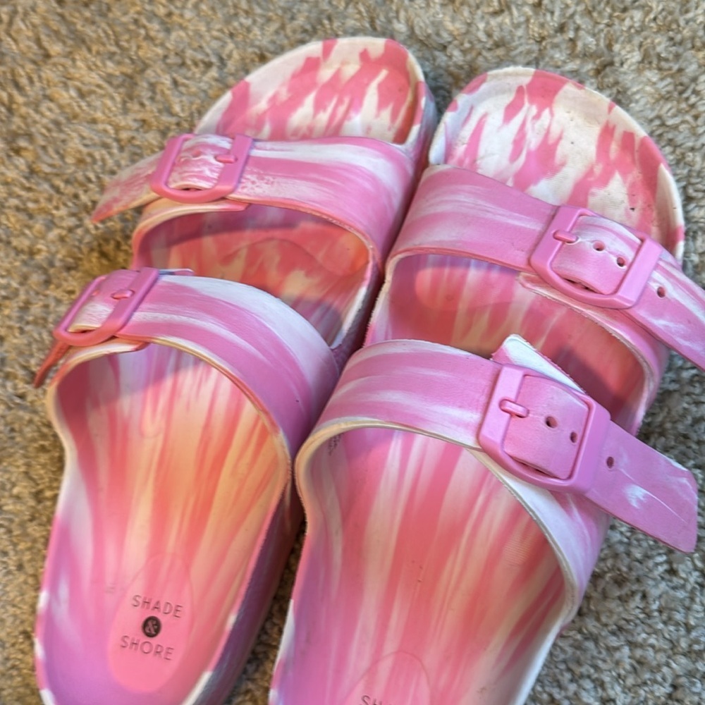 Shade & Shore Women’s Slides Pink White Marble Target Sandals - Picture 7 of 7
